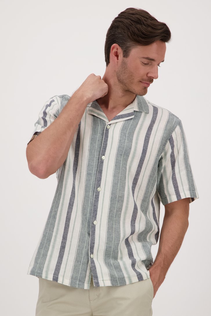 Linnen hemd met strepenpatroon - regular fit van Casual Friday voor Heren