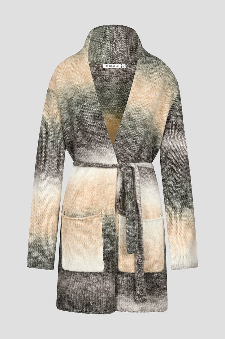 Long cardigan en ombré bleu-gris	 de Bicalla pour Femmes