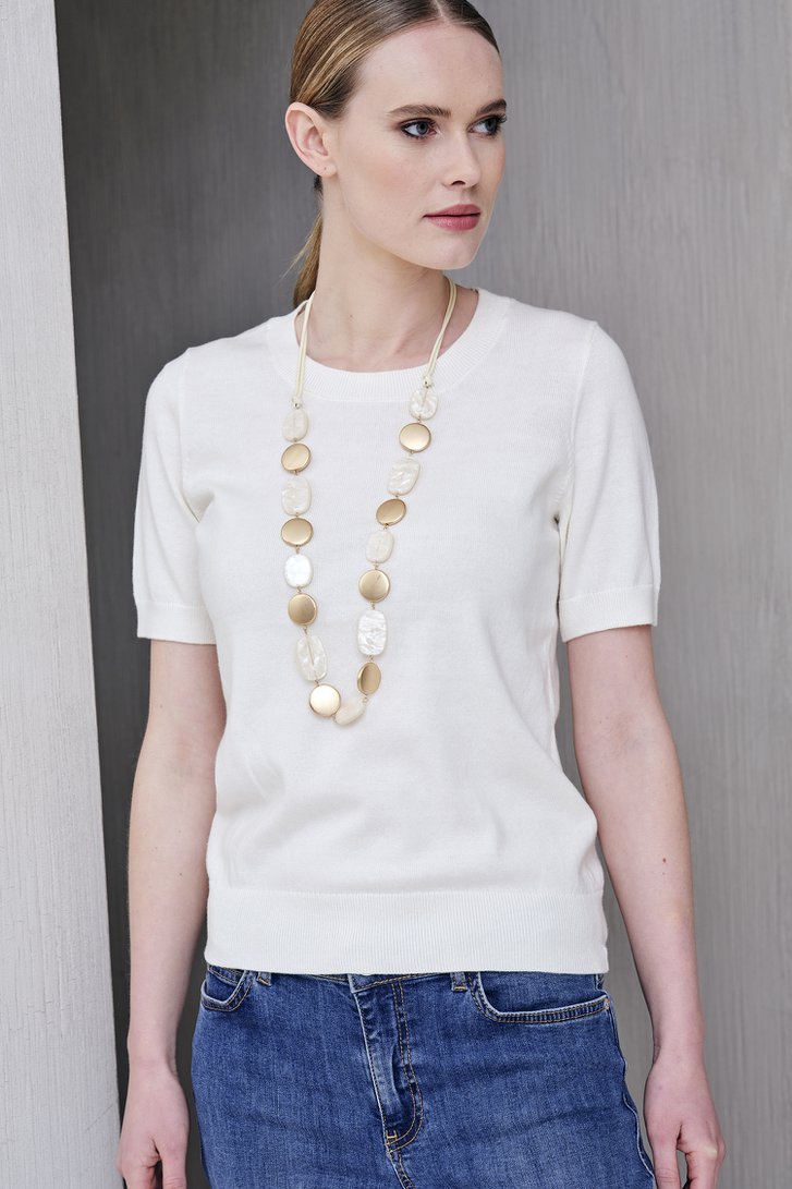 Long collier écru-doré de Liberty Island pour Femmes