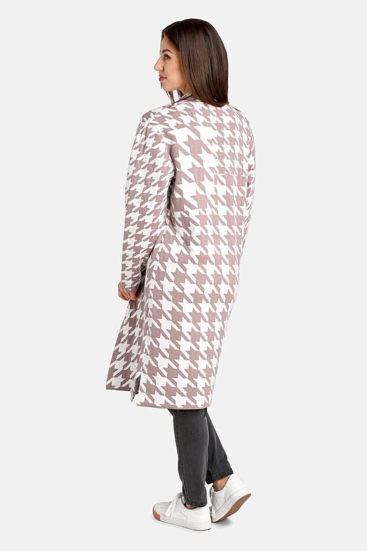 Longue cardigan beige et blanc de Bicalla pour Femmes
