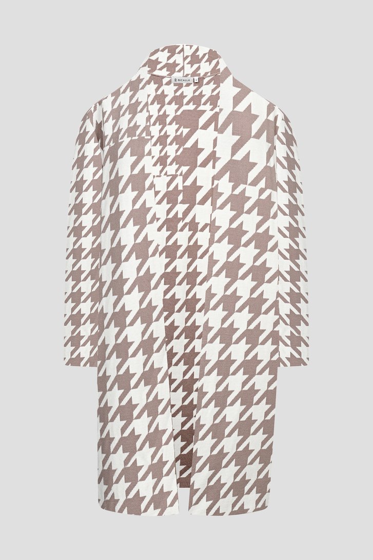 Longue cardigan beige et blanc de Bicalla pour Femmes