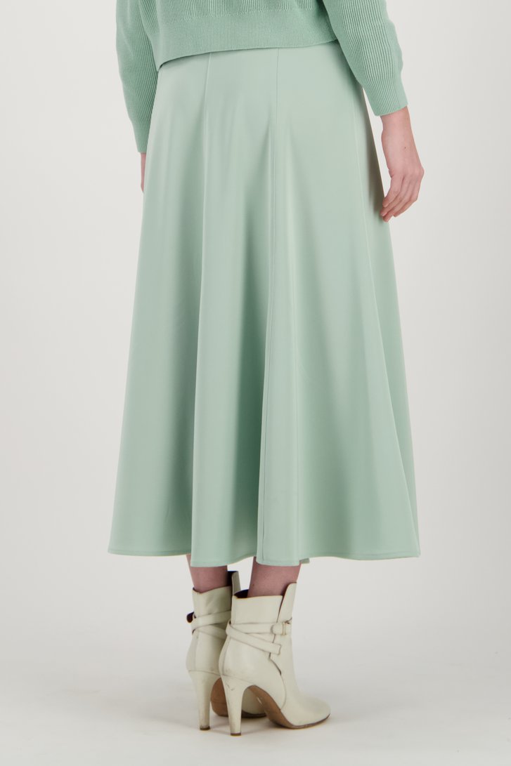 Longue jupe vert pastel à l'aspect satiné de D'Auvry pour Femmes
