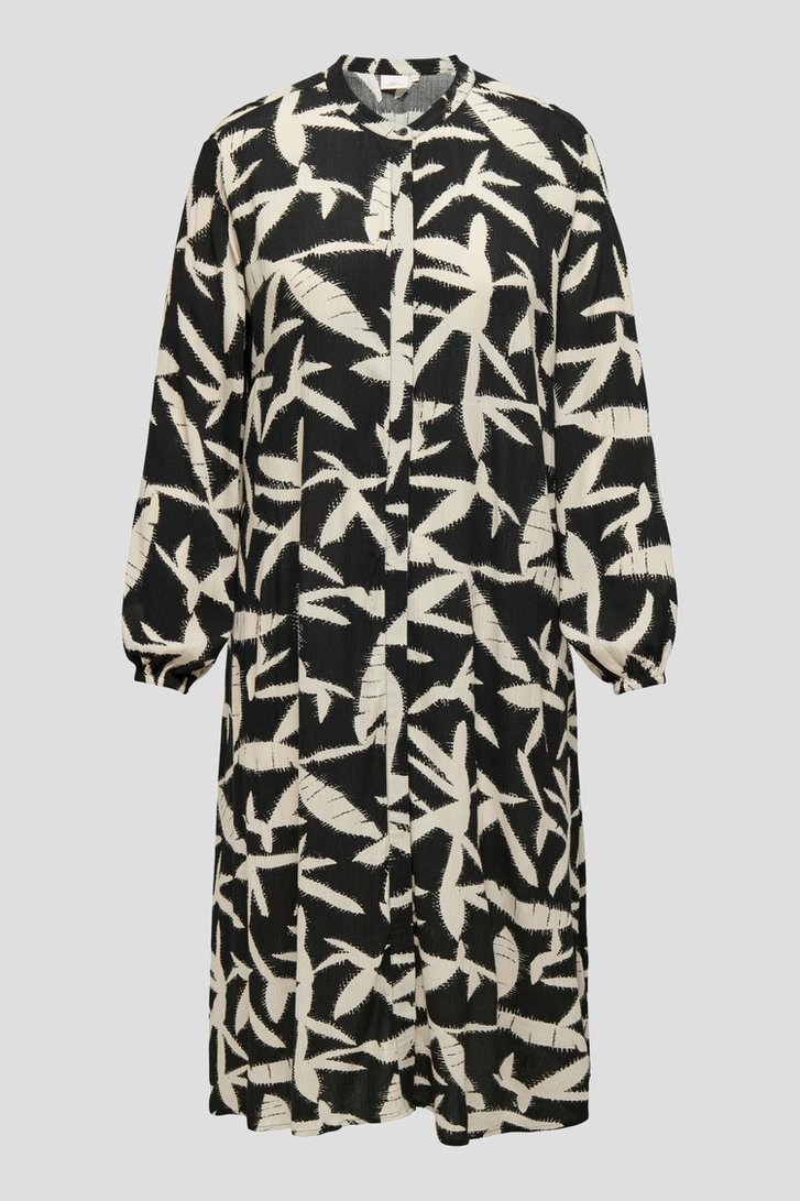 Photo produit 1 de Longue robe noire à imprimé beige de ONLY Carmakoma pour Femmes