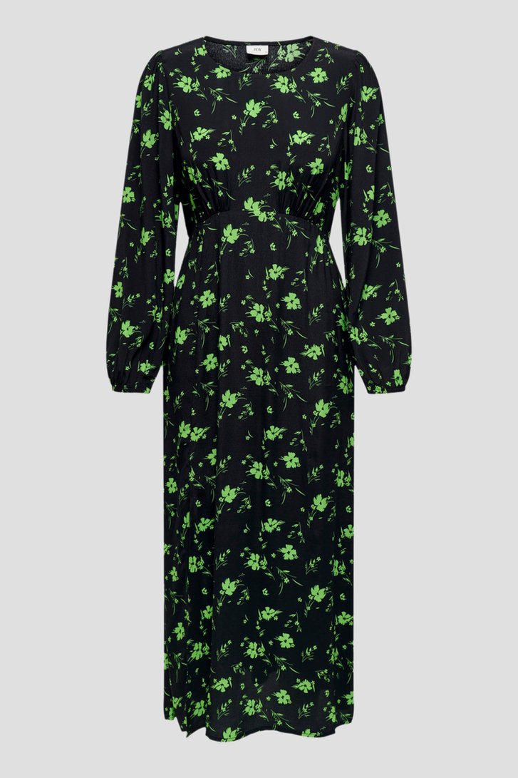Longue robe noire à imprimé floral vert	 de JDY pour Femmes