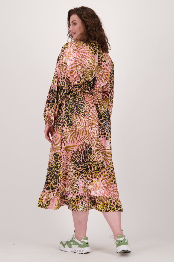 Longue robe rose imprimée de Fransa pour Femmes