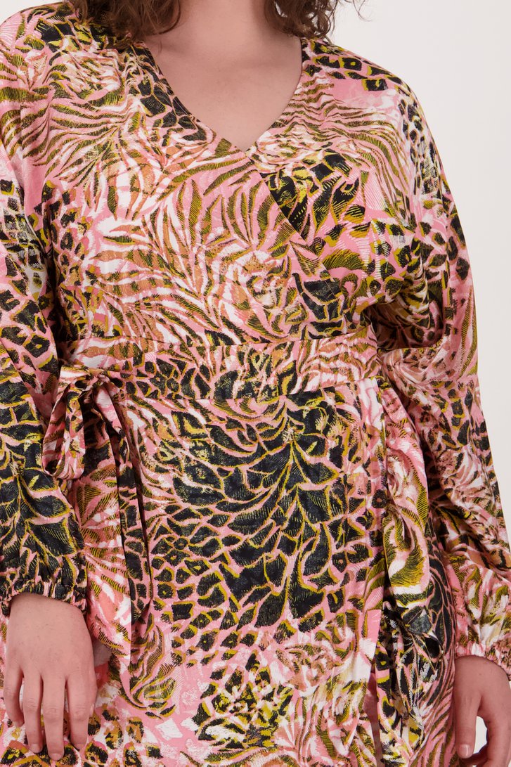 Longue robe rose imprimée de Fransa pour Femmes