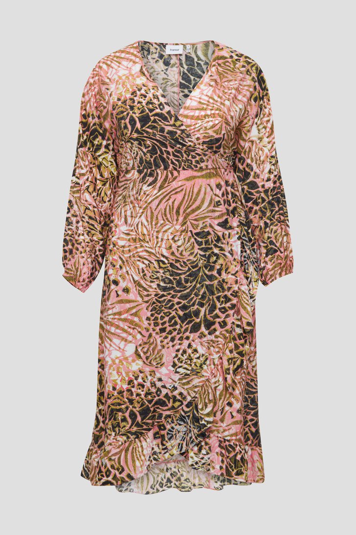 Longue robe rose imprimée de Fransa pour Femmes