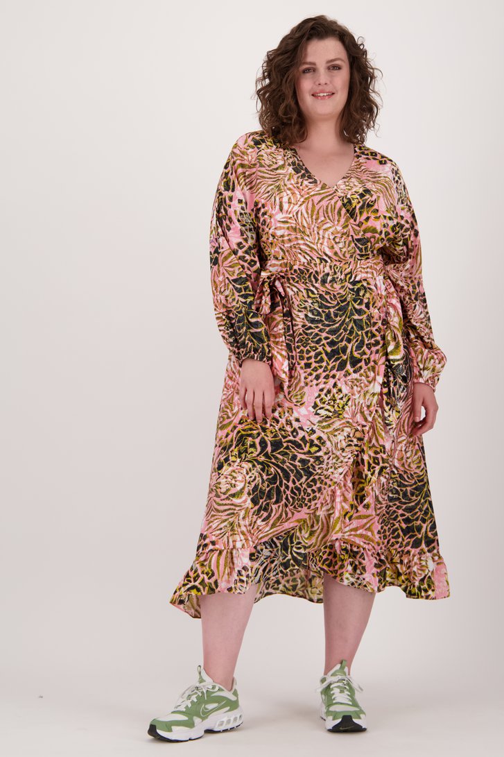 Longue robe rose imprimée de Fransa pour Femmes