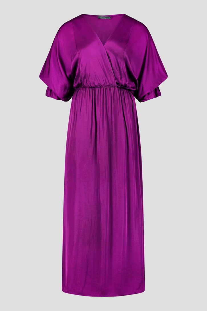 Longue robe violette à manches ballon de Geisha pour Femmes