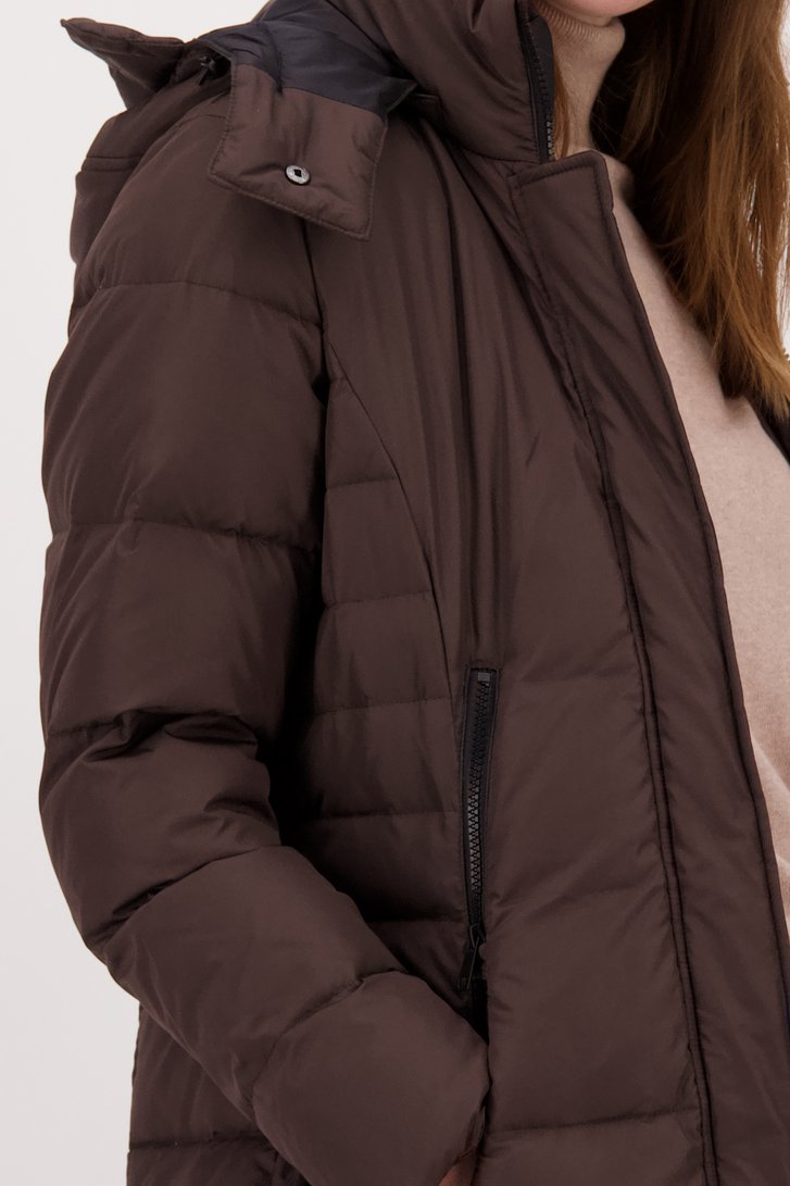 Longue veste en duvet marron de Barbara Lebek pour Femmes