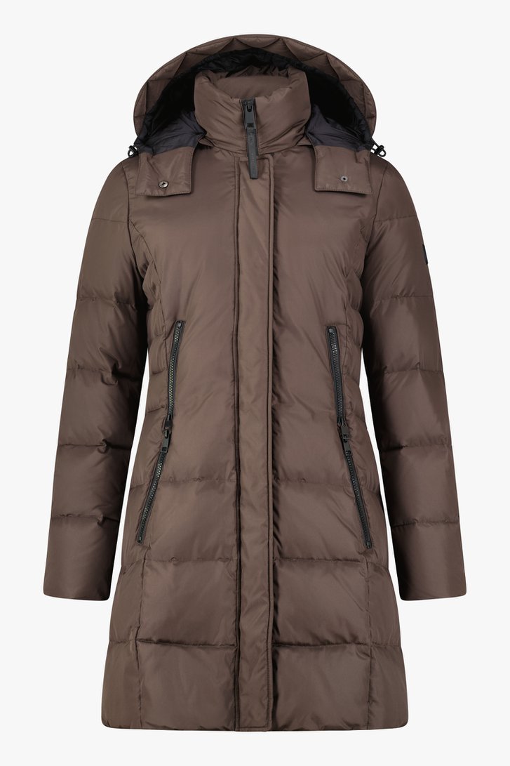 Longue veste en duvet marron de Barbara Lebek pour Femmes
