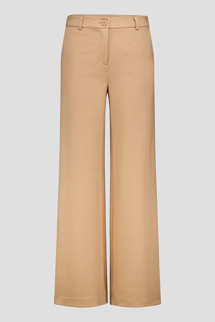 Productfoto 1 van Losse lichtbruine broek met hoge taille door Libelle voor Dames