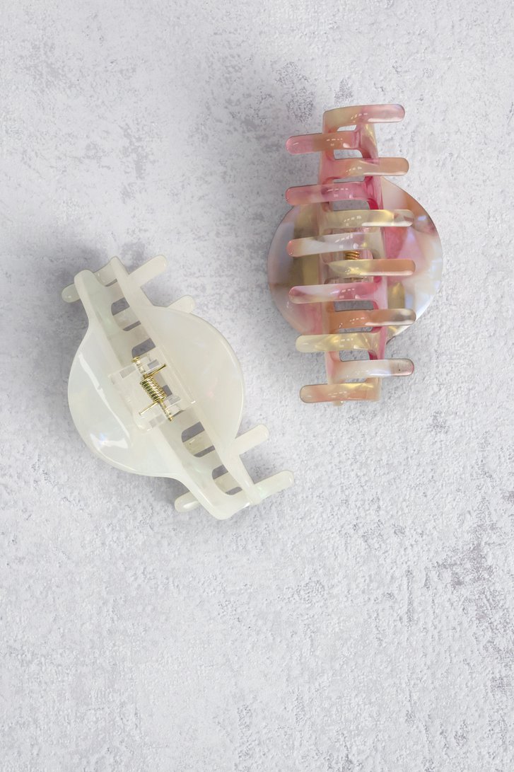 Photo produit 1 de Lot de 2 barrettes – Blanc et rose de Liberty Island pour Femmes