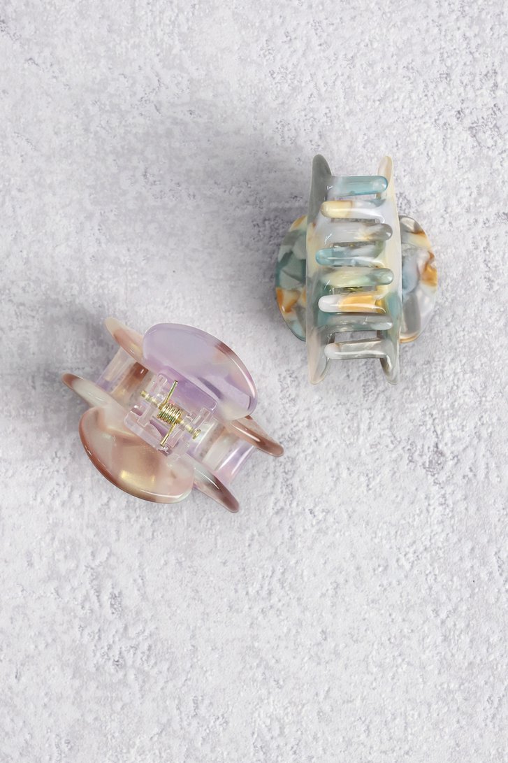 Photo produit 1 de Lot de 2 petites barrettes – lilas et vert de Liberty Island pour Femmes