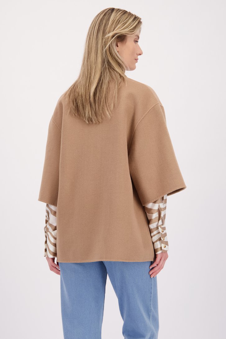 Détail de Manteau beige à manches courtes de D'Auvry pour Femmes