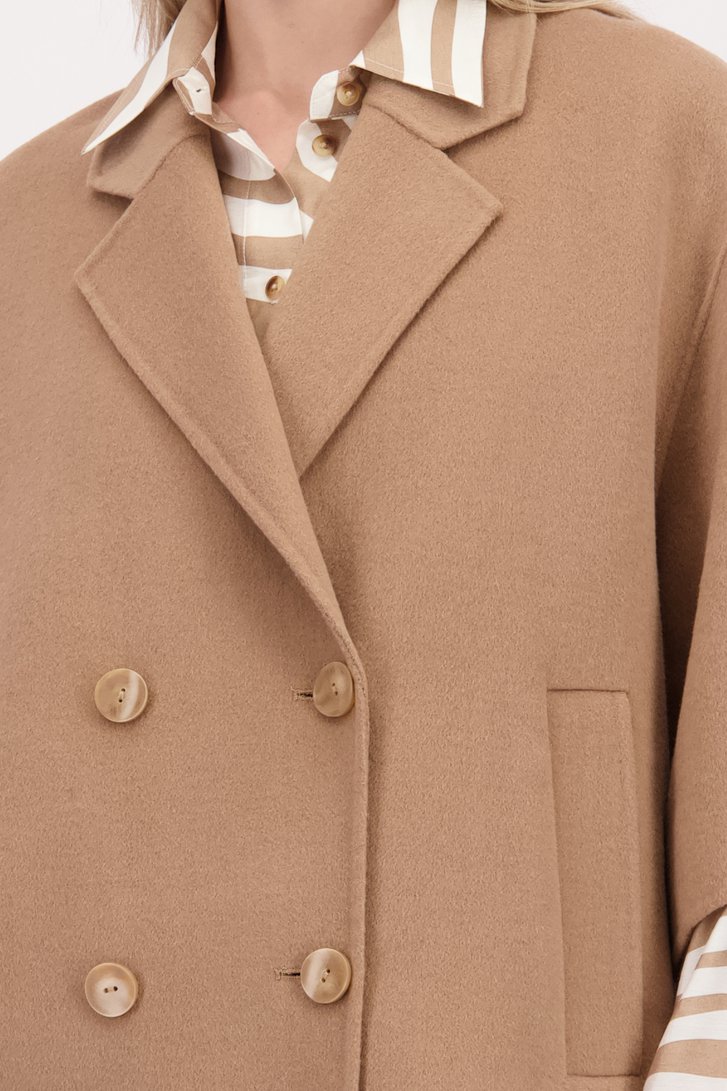 Photo supplémentaire 1 de Manteau beige à manches courtes de D'Auvry pour Femmes