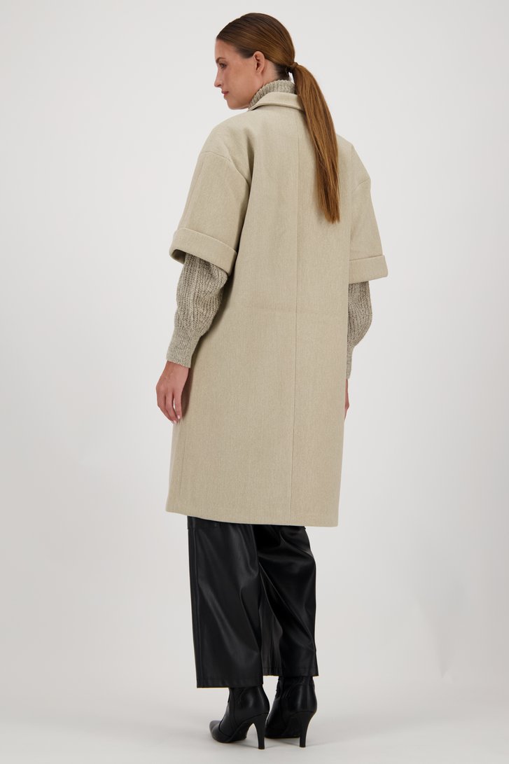 Manteau beige à manches mi-longues de JDY pour Femmes