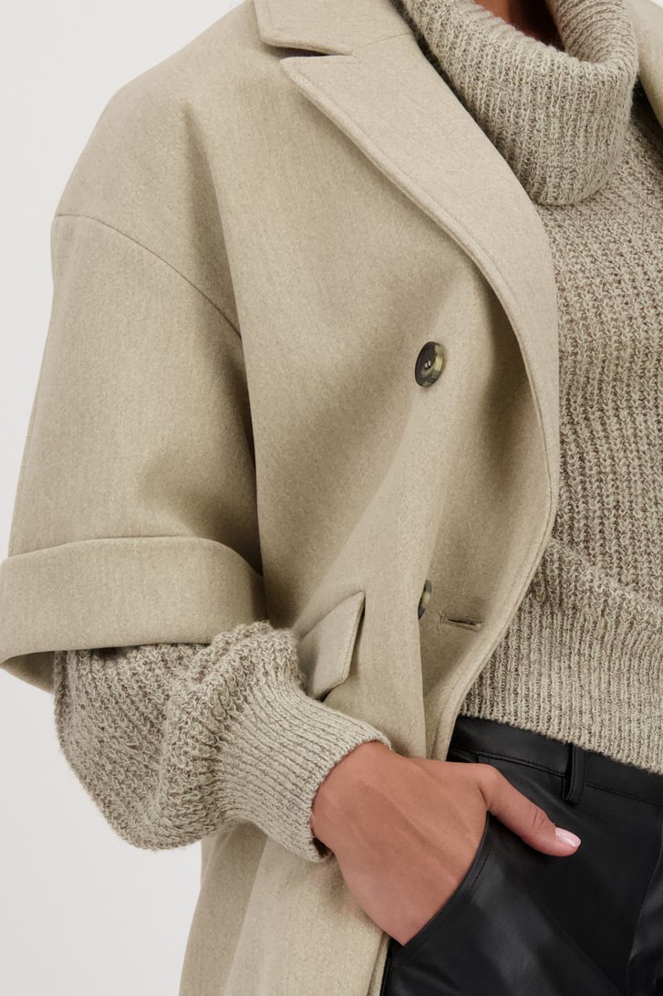 Manteau beige à manches mi-longues de JDY pour Femmes