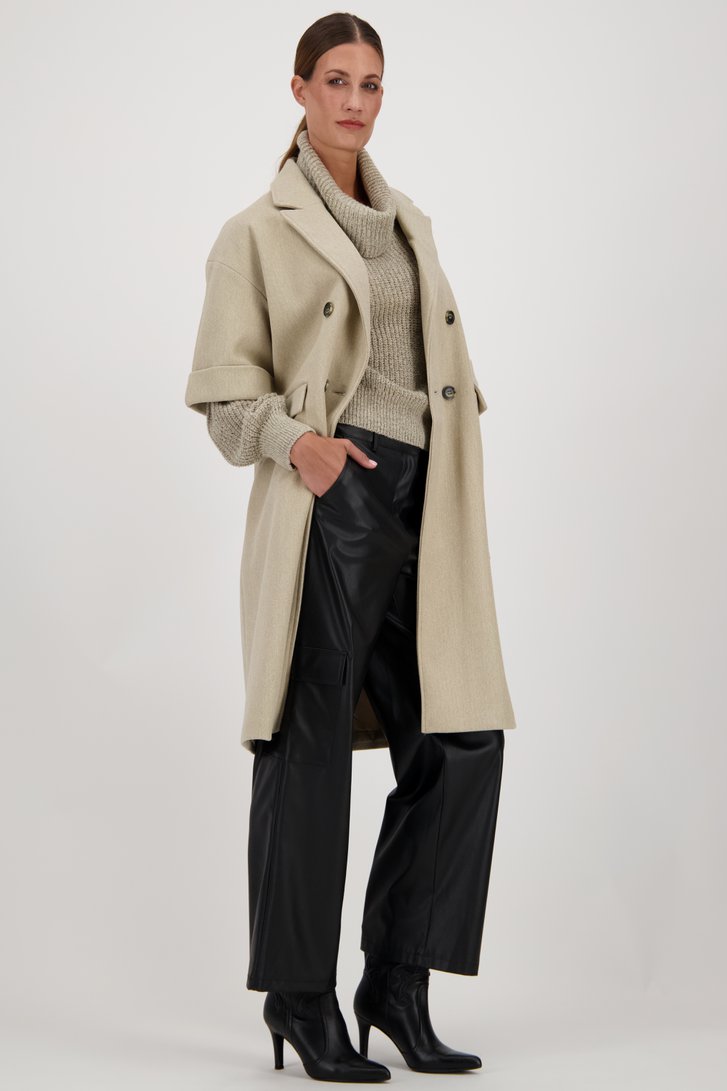 Manteau beige à manches mi-longues de JDY pour Femmes