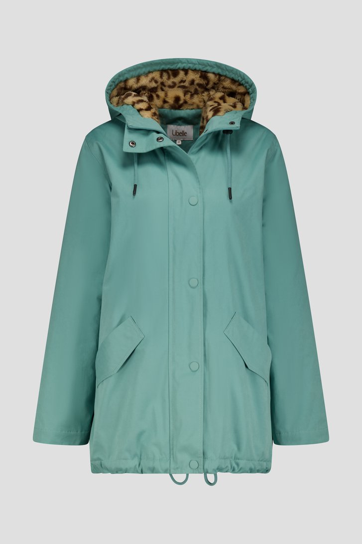 Manteau bleu-vert avec doublure à imprimé animal	 de Libelle pour Femmes