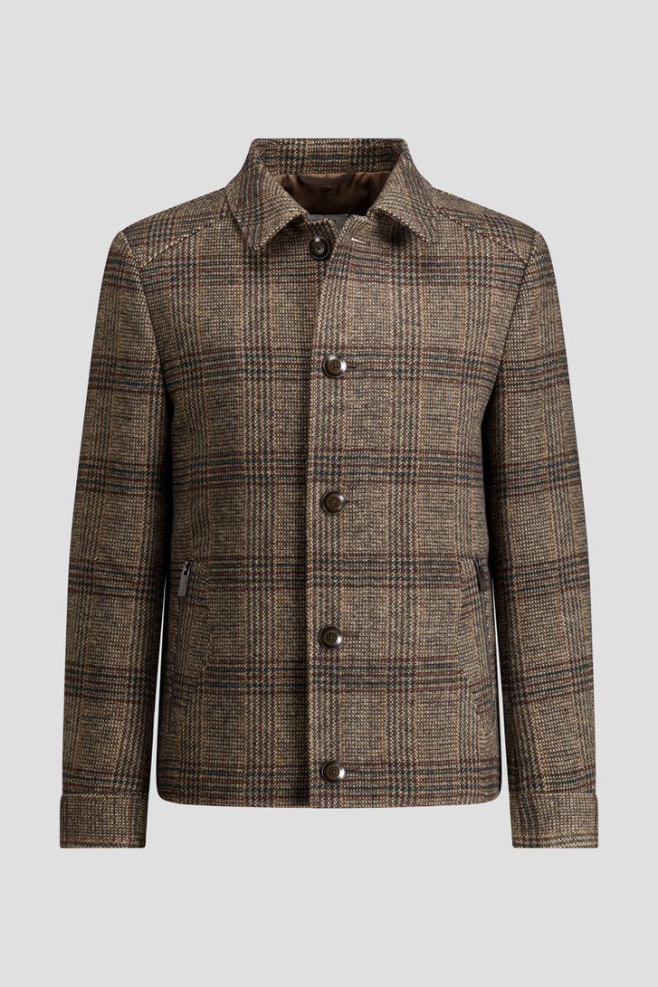 Photo produit 1 de Manteau brun à carreaux de Upper East pour Hommes