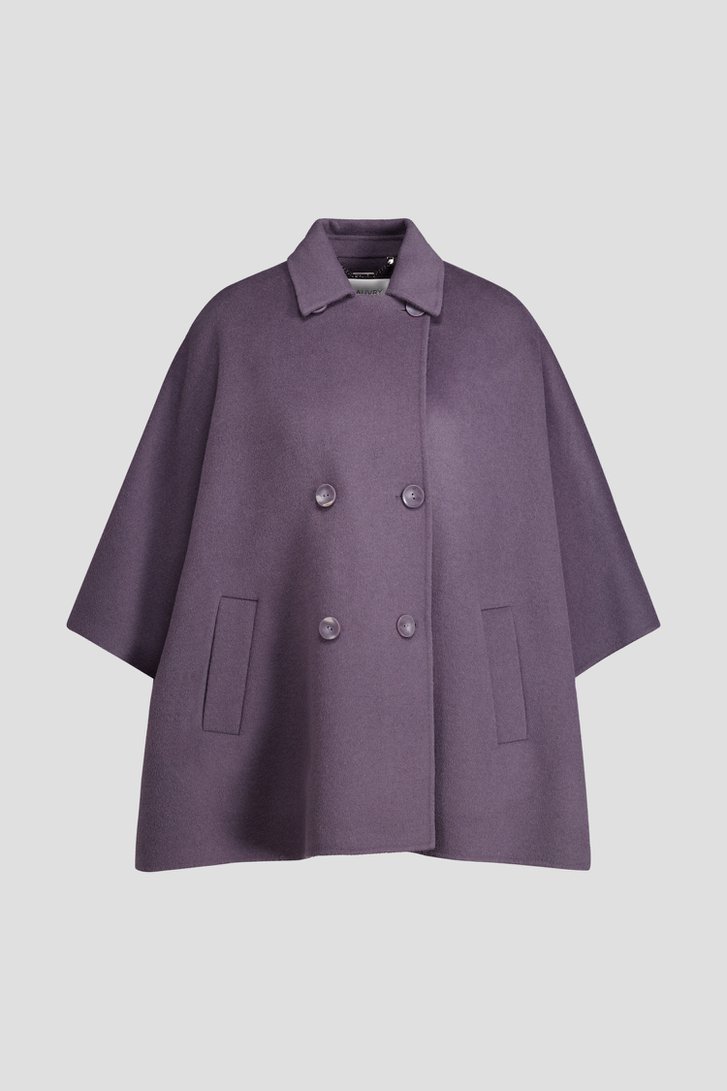 Photo produit 1 de Manteau court violet foncé en laine de D'Auvry pour Femmes