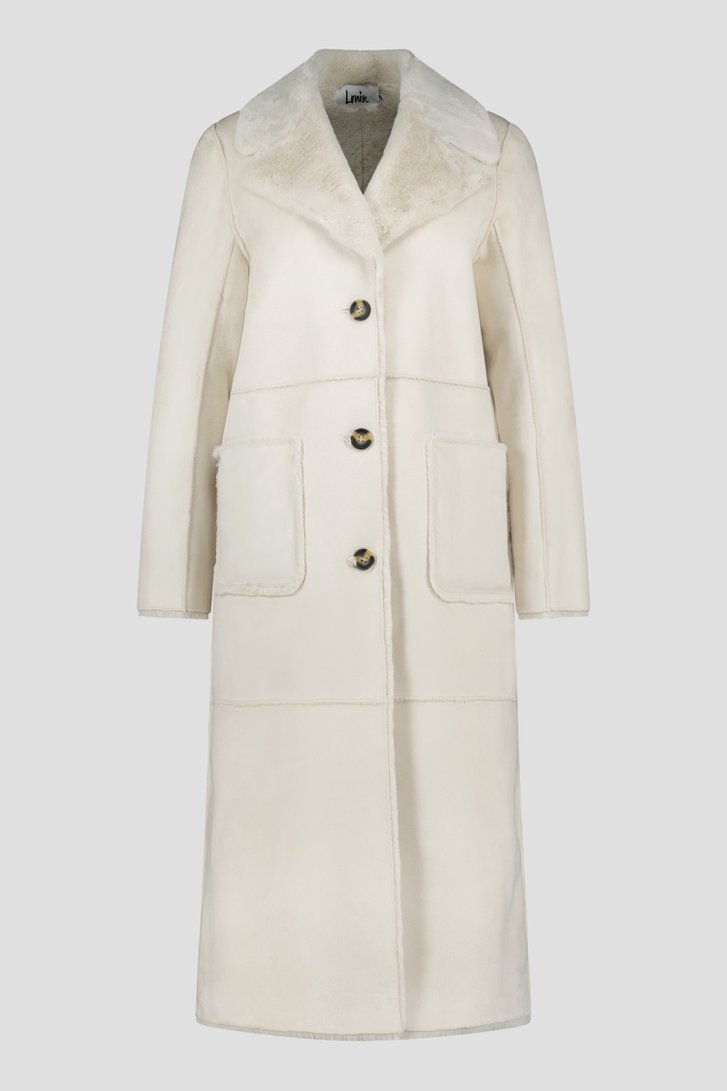 Manteau écru avec doublure douce de Louise pour Femmes