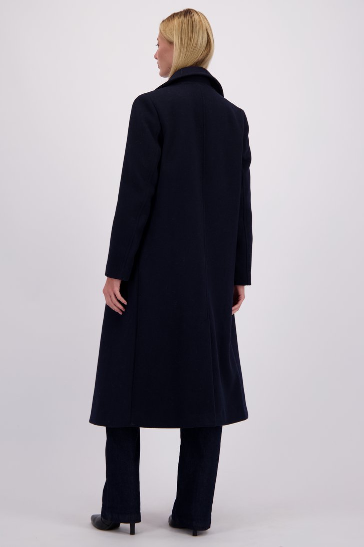 Le dos de Manteau en laine bleu foncé de D'Auvry pour Femmes