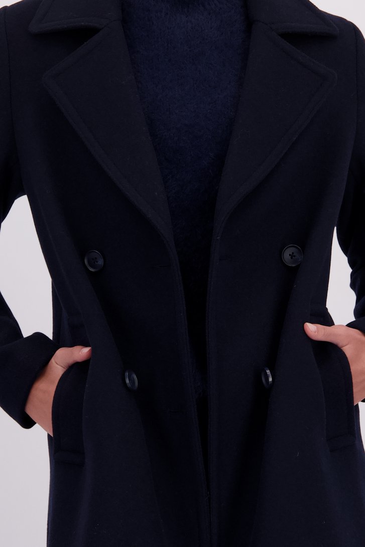 Détail de Manteau en laine bleu foncé de D'Auvry pour Femmes