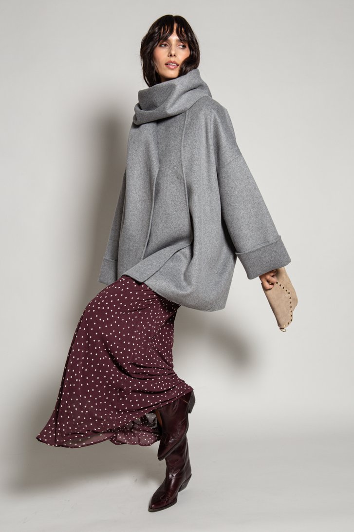 Photo supplémentaire 1 de Manteau gris en laine avec écharpe - e5 x Feeling de Liberty Island pour Femmes