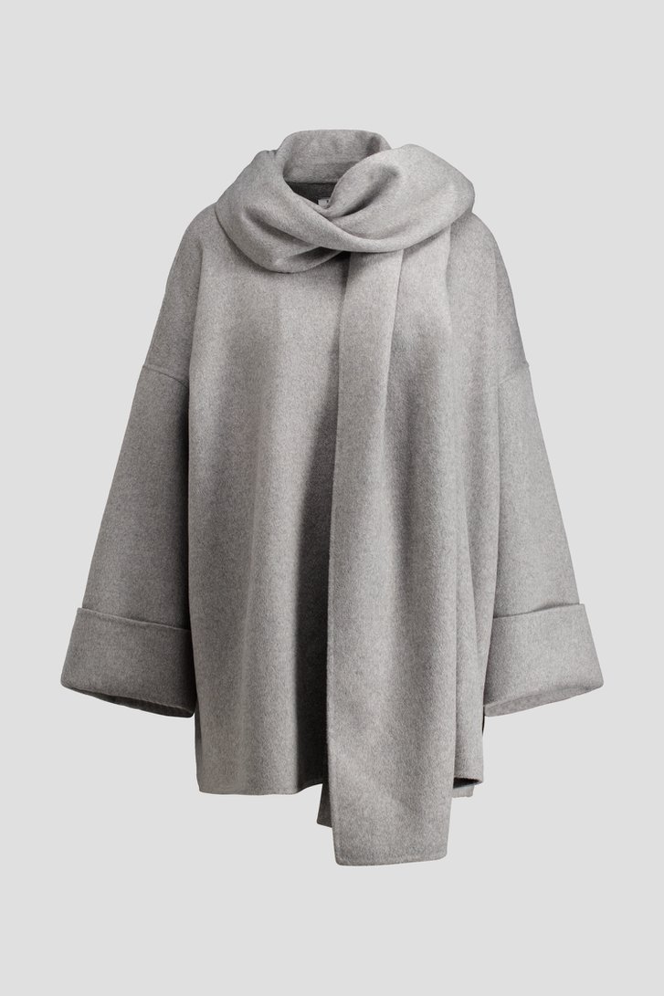 Photo produit 1 de Manteau gris en laine avec écharpe - e5 x Feeling de Liberty Island pour Femmes
