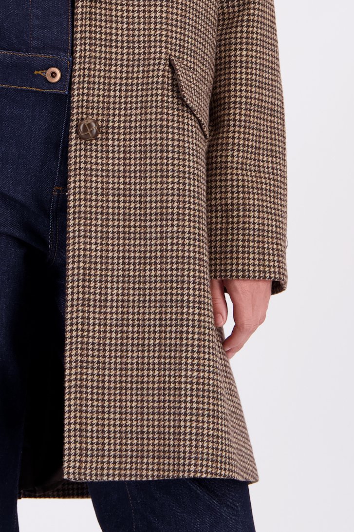 Détail de Manteau marron à carreaux de Libelle pour Femmes
