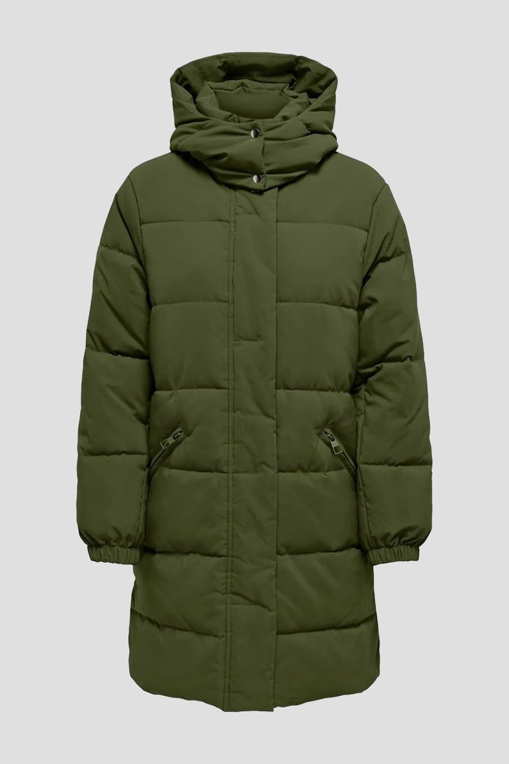 Photo produit 1 de Manteau matelassé mi-long vert foncé de JDY pour Femmes