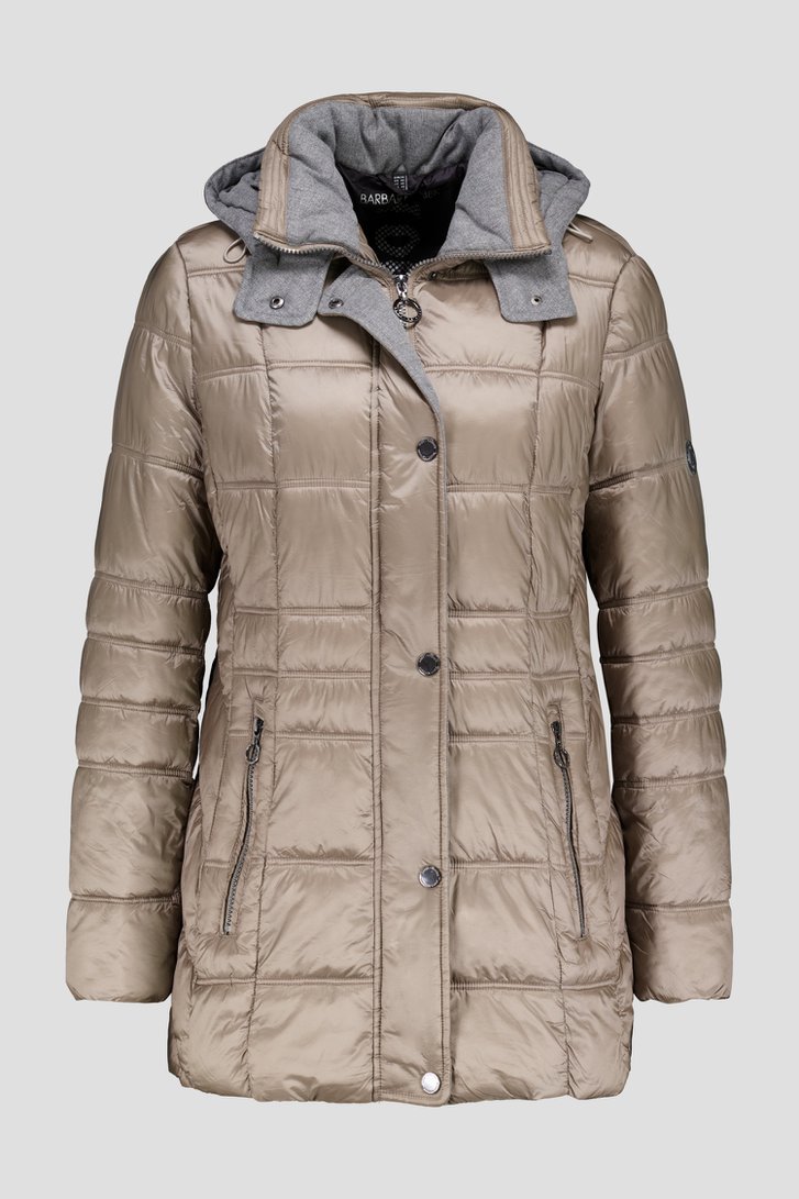 Manteau matelassé taupe  de Barbara Lebek pour Femmes