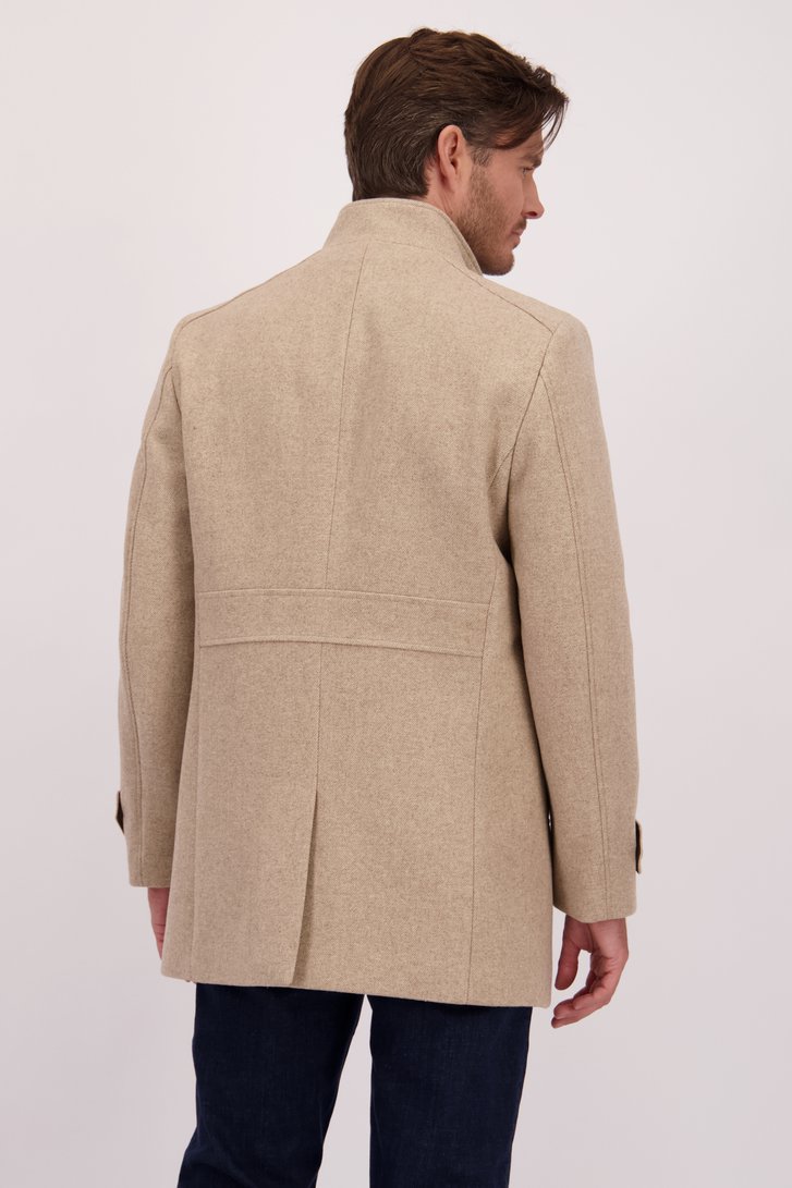 Le dos de Manteau mi-long marron clair de Upper East pour Hommes