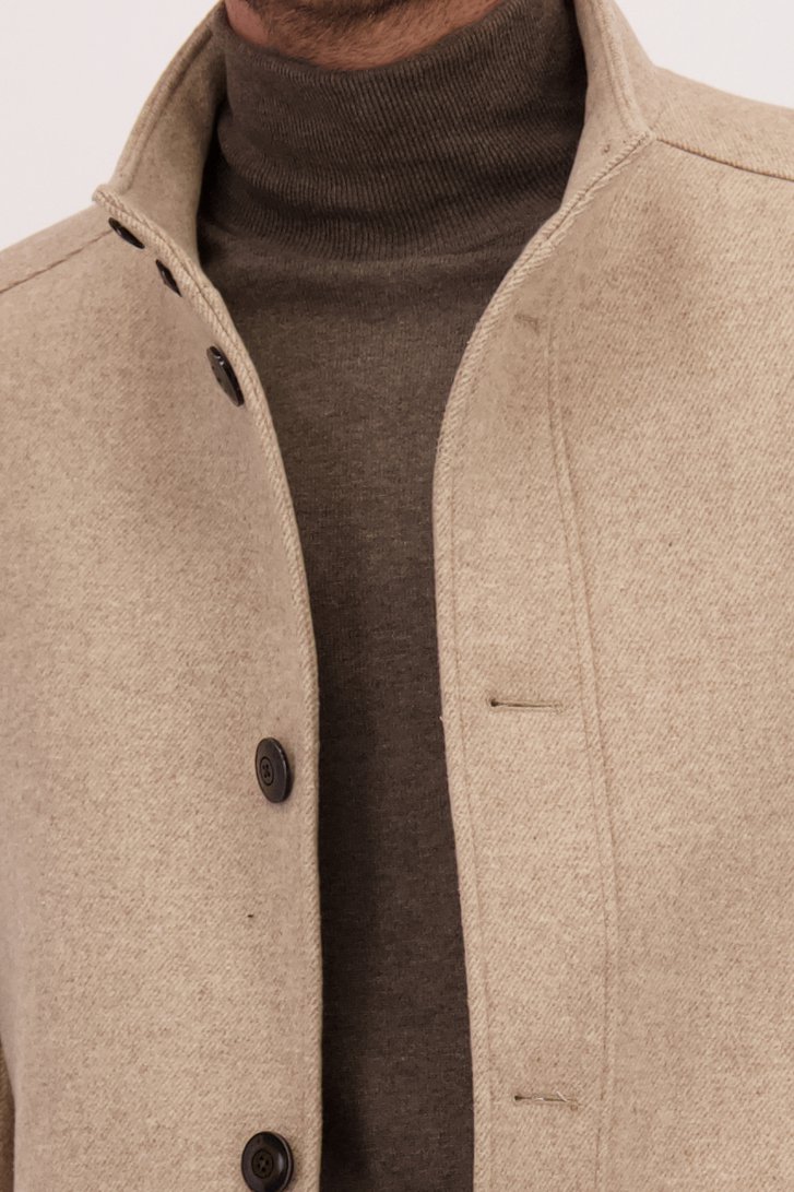 Détail de Manteau mi-long marron clair de Upper East pour Hommes