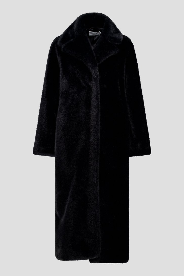 Photo produit 1 de Manteau noir en fausse fourrure de D'Auvry pour Femmes