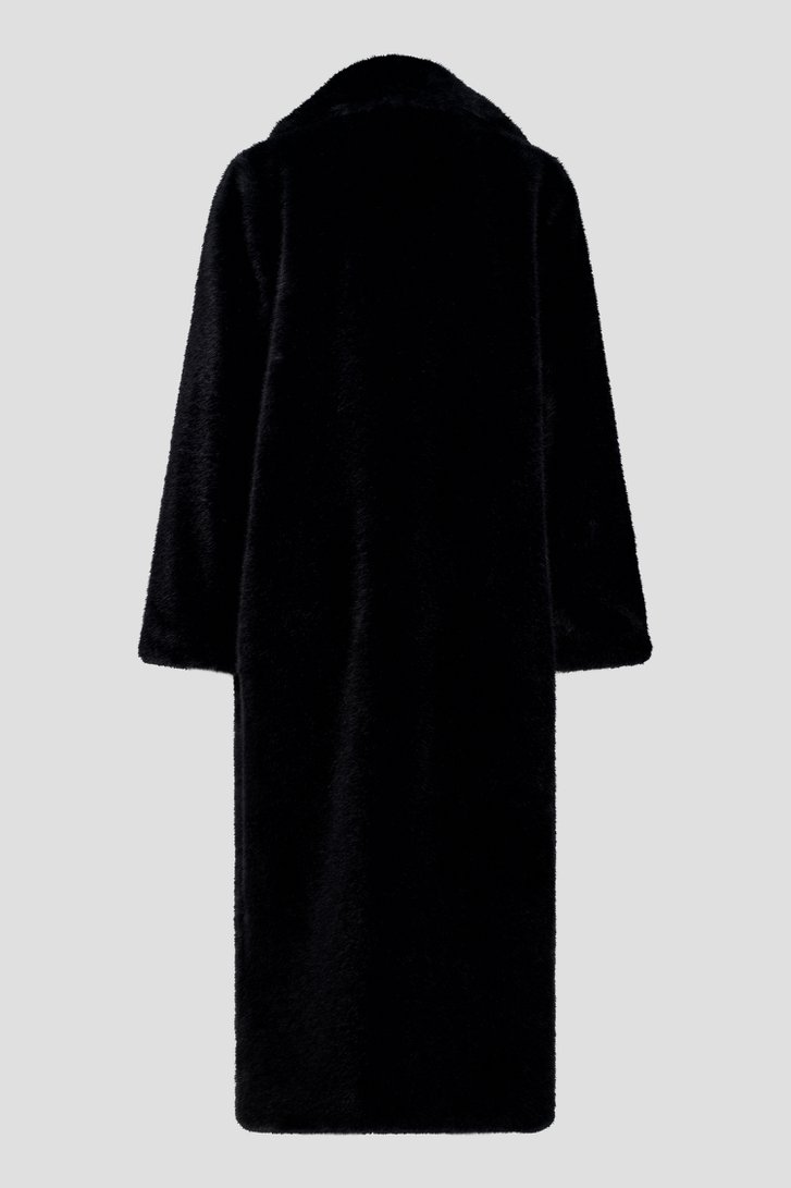 Photo produit 2 de Manteau noir en fausse fourrure de D'Auvry pour Femmes