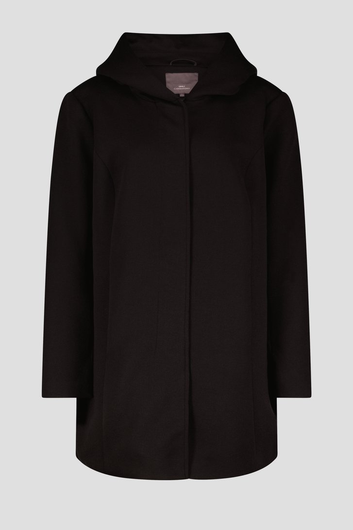 Manteau noir mi-long de Only Carmakoma pour Femmes