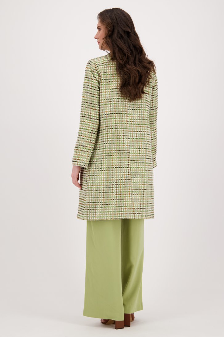 Manteau vert clair avec texture en tons terreux de D'Auvry pour Femmes