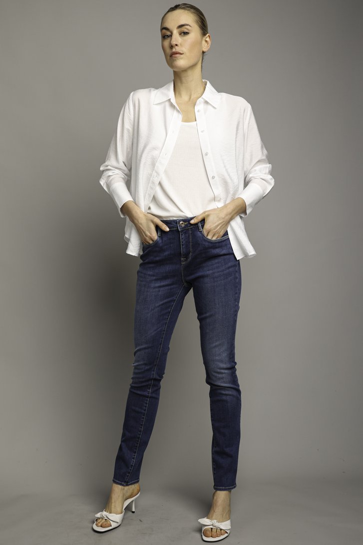 Extra foto 5 van Mediumblauwe jeans - Lily - Slim fit - L32 door Liberty Island Denim voor Dames