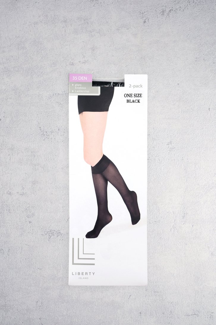 Photo produit 4 de Mi-bas noir - 35 den - 2 paires de Liberty Island pour Femmes