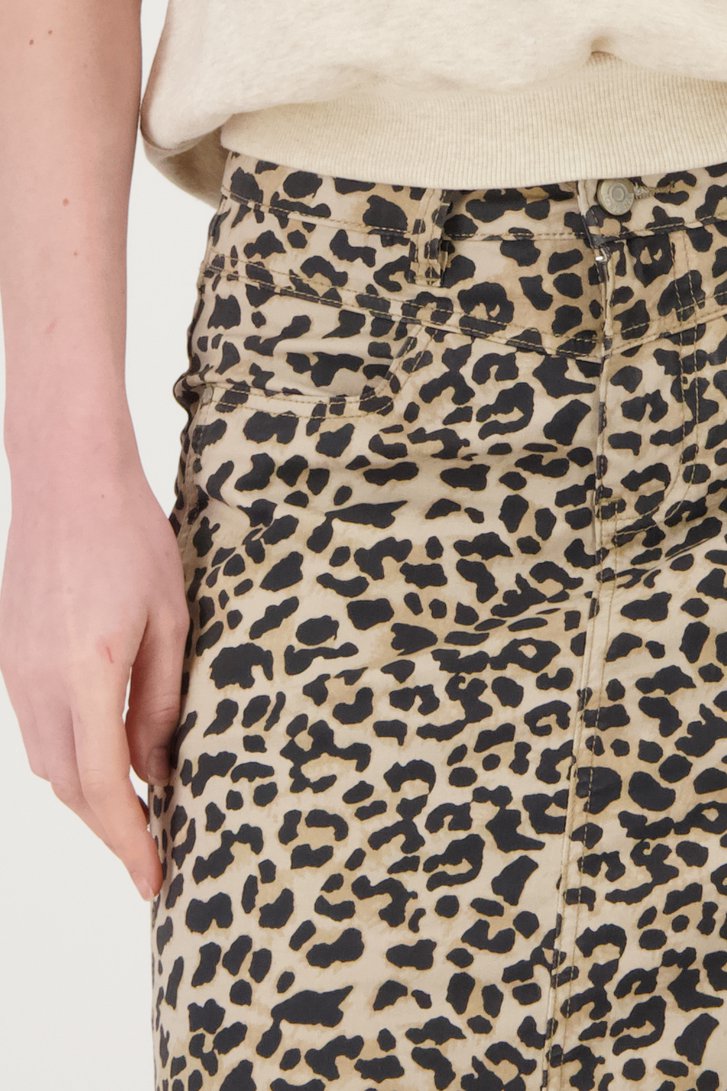 Midi rok met luipaardprint van Geisha voor Dames