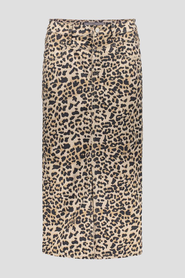 Midi rok met luipaardprint van Geisha voor Dames
