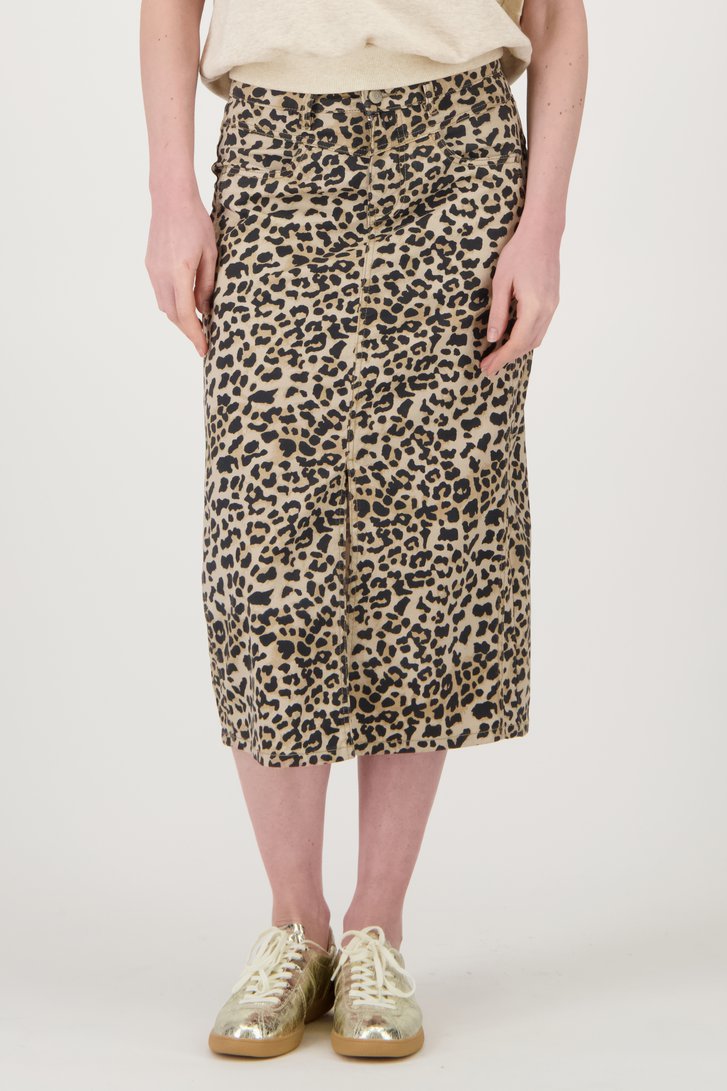 Midi rok met luipaardprint van Geisha voor Dames