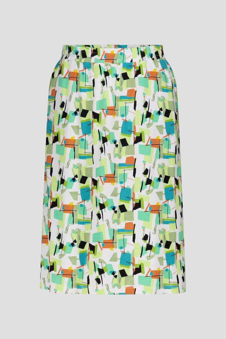 Midirok met groene print van Claude Arielle voor Dames