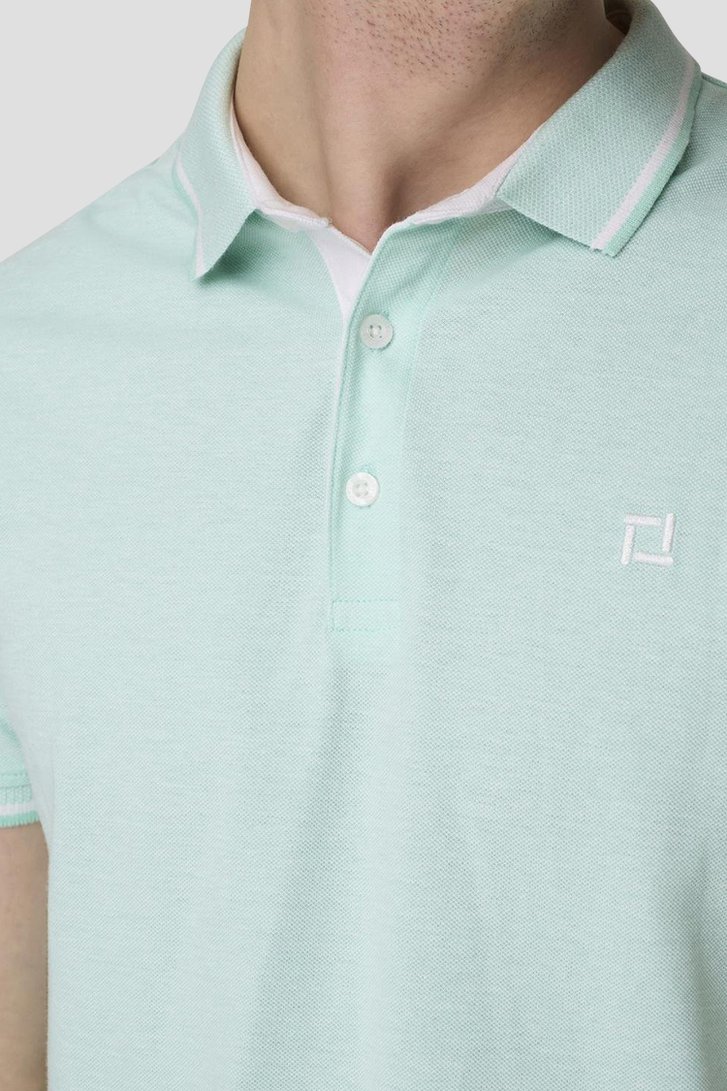 Detail van Mintgroene polo met korte mouwen door Only & Sons voor Heren