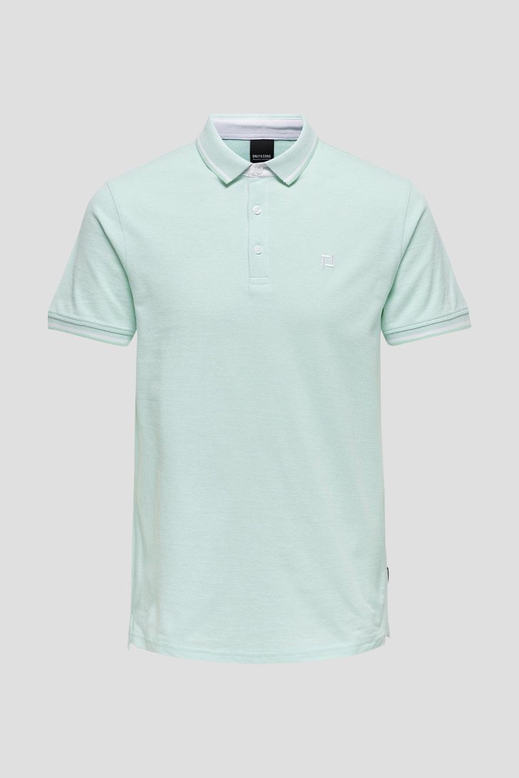 Productfoto 1 van Mintgroene polo met korte mouwen door Only & Sons voor Heren