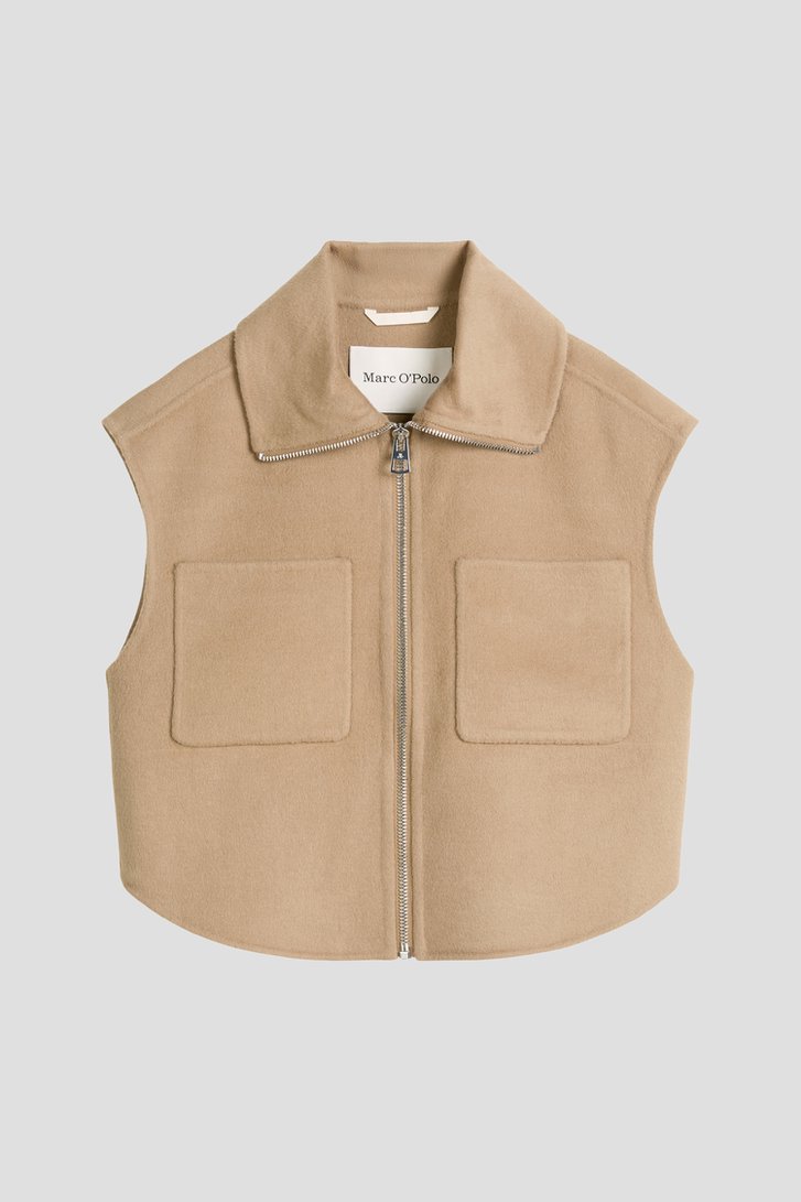 Productfoto 1 van Mouwloze camelkleurige vest door Marc O'Polo voor Dames