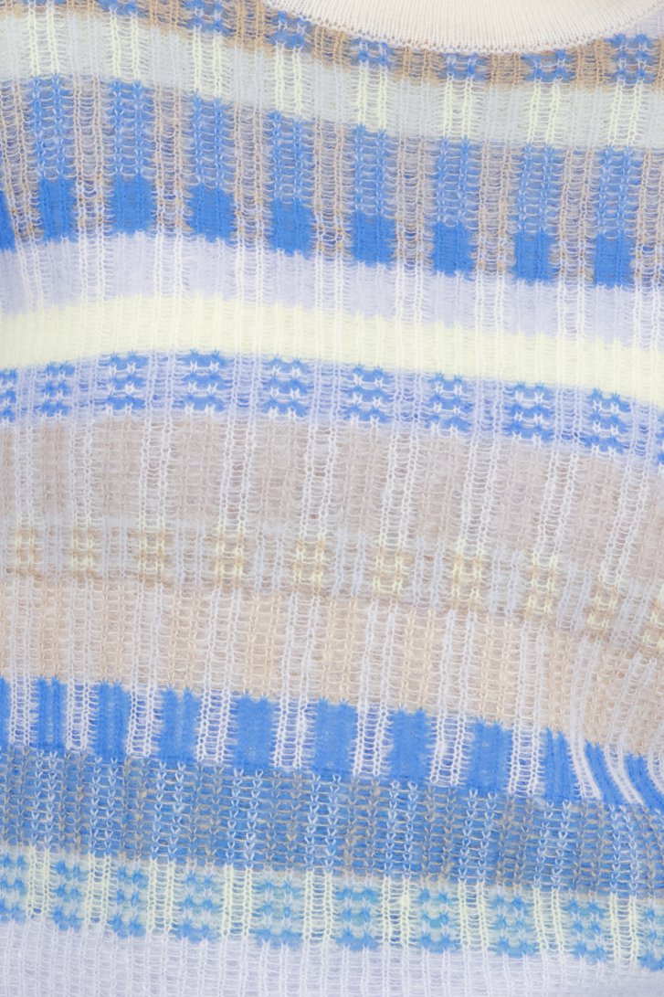 Multicolor trui in blauw en lichtgeel van Opus voor Dames